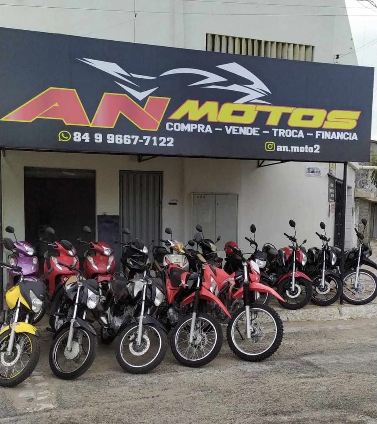 Fachada de AN Motos - Aluguel de Motos