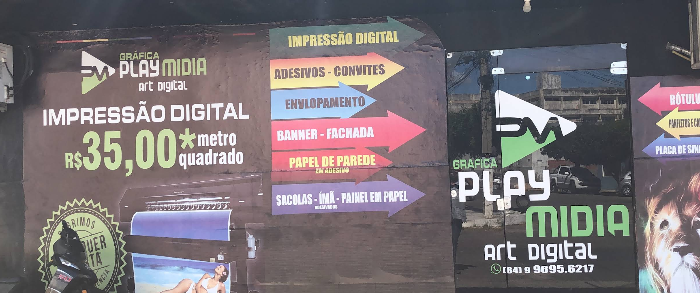 Fachada de Gráfica Play Mídia Art Digital